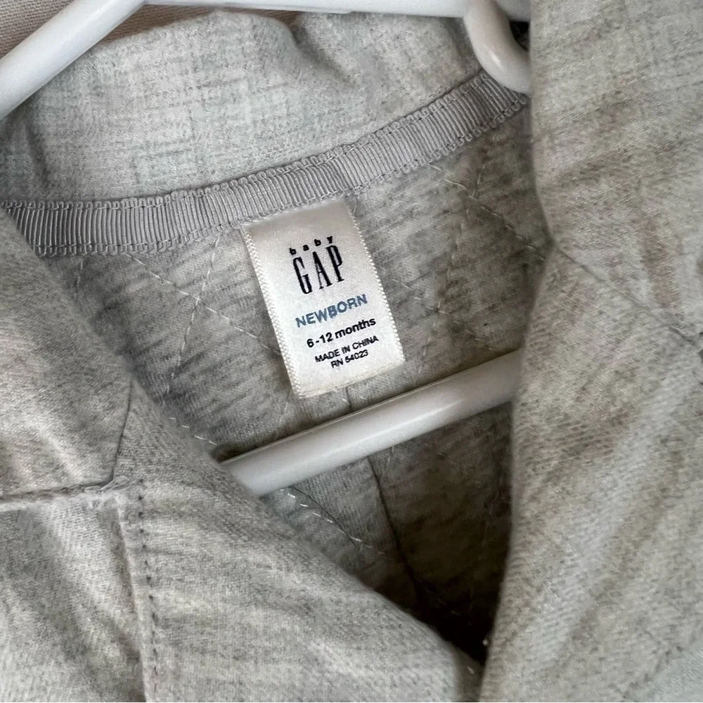 Baby Gap Newborn Gray Quilted Blazer Jacket 6-12 Months Preppy Staple Event